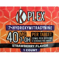 K Plex Premium 7-Hydroxymitragynine Extract Tablets (40mg)(Strawberry Flavor)(1 Count)(1)